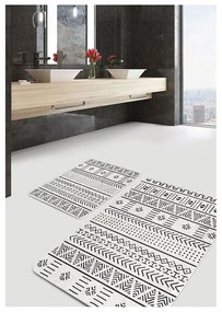 Tappetini da bagno bianchi e neri in set da 2 pezzi 60x100 cm - Mila Home