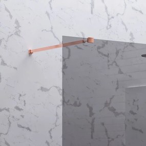 Parete doccia walkin 90 cm vetro fumé profilo oro rosa | KW1000FGR - KAMALU