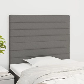 Testiera 2 Pz Grigio Scuro 90x5x78/88 Cm İn Tessuto /