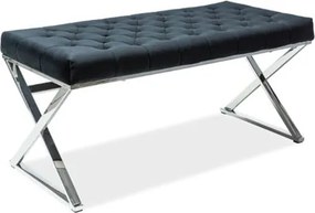 Panca da interno Onyx black - L 100 x l 46 x h 48 cm