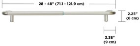 Mantovana estensibile in acciaio 71 - 122 cm Twilight - Umbra