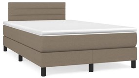 Letto A Molle Con Materasso E Led Tortora 120x190 Cm İn Tessuto /