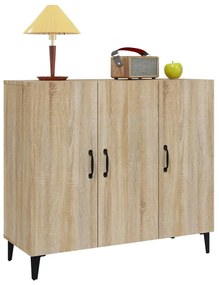 Credenza Rovere Sonoma 90x34x80 cm in Legno Multistrato