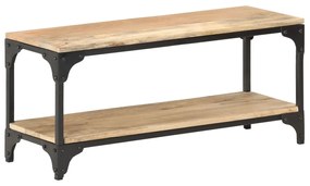 Tavolino Da Salotto 90x30x40 Cm İn Legno Massello Di Mango /
