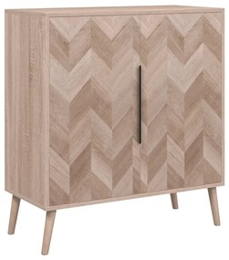 Credenza rovere sonoma 80x38,5x88 cm in legno multistrato