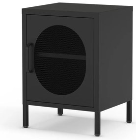 Comodino in metallo nero Diora - Marckeric