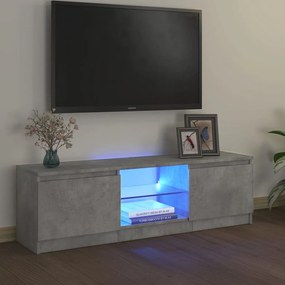 Mobile Porta Tv Con Luci Led Grigio Cemento 120x30x35,5 Cm /