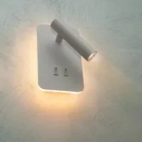 Lampada LED parete applique muro 6W doppia luce comodino lettura letto 2 in 1 LUCE 3000K