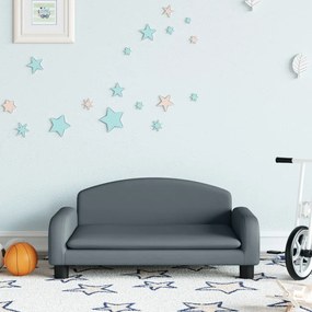 Divano Per Bambini Grigio Scuro 70x45x30 Cm İn Tessuto /