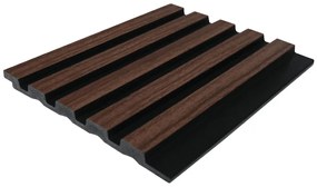 Pannello da parete 3D Set da 3,71m² Colore legno naturale scuro e Nero Lotto di 8 pezzi - TATIANA