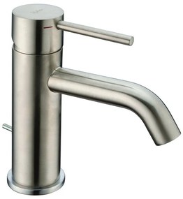 Rubinetto per lavabo a canna bassa TAYRONA nichel satinato HUBER H 16.4 cm