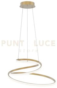 Lampadario a sospensione led coaster circolare oro 60w 8000lm cct 3...