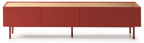 Mobile TV rosso scuro effetto rovere 180x45 cm Arista - Teulat