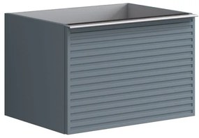 Mobile da bagno sotto lavabo Pixel stripes blu laccato opaco L 60 x H 40 x P 45.5 cm 1 cassetto, lavabo non incluso