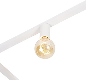 Moderno sistema a binario monofase a 5 luci con attacco E27 bianco - Jeana