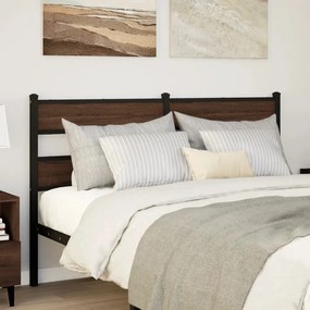 Testiera Rovere Marrone 140 Cm İn Acciaio E Truciolato /