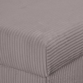 Sgabello in velluto a coste grigio Ariella - Ropez