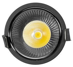 Faro da Incasso 12W Foro Ø75mm Nero IP40 CCT BRIDGELUX LED 3 Parabole Colore Bianco Variabile CCT