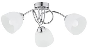 Lampadario a plafone SEYLA 3xE27/60W/230V cromo lucido/bianco