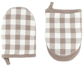 Set di guanti da forno in cotone 2 pz Gingham – Tiseco Home Studio