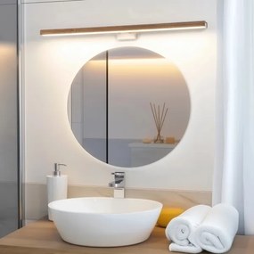 Brilagi-Illuminazione a LED per specchi da bagno WOODY MIRROR LED/15W/230V IP44 quercia/bianco