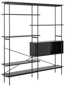 Libreria nera 172x188x27 cm Angus – Actona