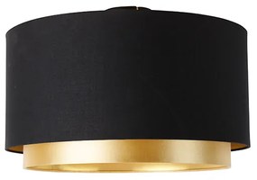 Plafoniera moderna nera con oro 47 cm Duo Shade - Combi