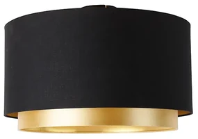 Plafoniera moderna nera con oro 47 cm Duo Shade - Combi