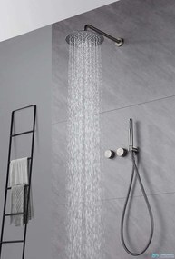 Sistema doccia da incasso ELITE EDITION BCS1343 in ottone, multigetto, in più finiture tra cui oro spazzolato e nero opaco — Grigio gunmetal