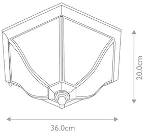 Elstead NE8-M - Plafoniera da esterno NEW ENGLAND 2xE27/60W/230V IP44