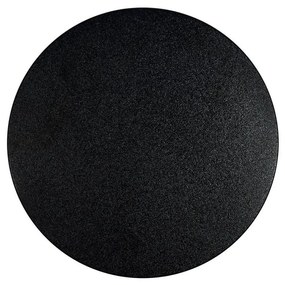 Applique LED IP65 Luce Indiretta 12W Tonda Nera Colore Bianco Caldo 3.000K