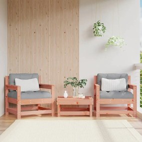 Sedie da giardino con cuscini 2 pz in legno massello di douglas
