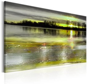 Quadro  Quiet Lake  Colore Verde, Dimensioni e Misure 120x80