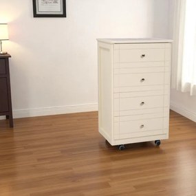 Carrello Cassettiera Giada con piano mattonelle in ceramica AVORIO