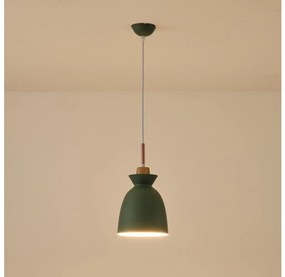 Lampadario a sospensione con filo 1xE27/15W/230V verde diametro 19,5 cm