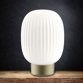 Lampada da tavolo LED dimmerabile con funzione Touch LATTE LED/1,8W/5V USB 2000 mAh oro/bianco
