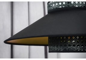 Duolla - Lampadario a plafone RIO RATTAN 1xE27/15W/230V diametro 45 cm nero/oro