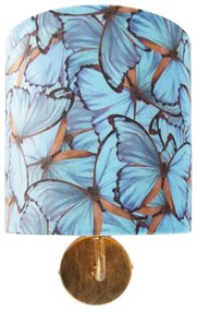 Applique vintage oro paralume velluto farfalla - MATT