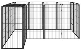 Box cani 18 pannelli nero 50x100 cm acciaio verniciato polvere