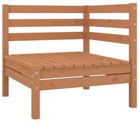 Set salotto da giardino 9 pz in legno massello di pino miele