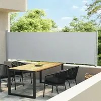 Tenda Laterale Retrattile per Patio 140x600 cm Grigio cod mxl 66405