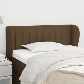Testiera Ad Orecchio Marrone Scuro 83x23x78/88 Cm İn Tessuto /