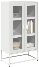 Credenza Bianca 68x39x123 Cm İn Acciaio /