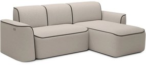 Divano angolare beige (con penisola a destra/con chaise lounge) e rivestimento in bouclé Ume – ELTAP