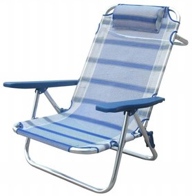 spiaggina mare prendisole in alluminio con braccioli cm 65 x 67 x 83 h