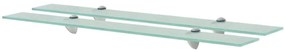 Mensole Galleggianti 2 Pz İn Vetro 80x20 Cm 8 Mm /