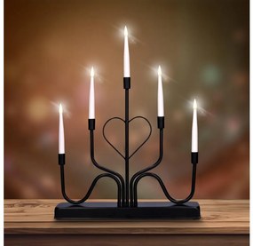 Brilagi - Portacandele natalizio LED/2xAA nero