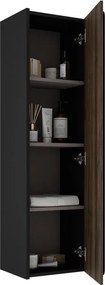 Colonna per mobile bagno Indico VISOBATH 1 anta P 28 x L 120 x H 34.5 cm Nero laccato MDF