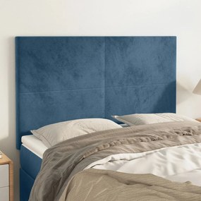 Testiere 4 Pz Blu Scuro 72x5x78/88 Cm İn Velluto /