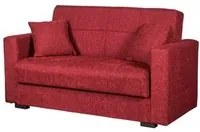 DIVANO LETTO NORA 2 POSTI ROSSO, 152X80X87 CM